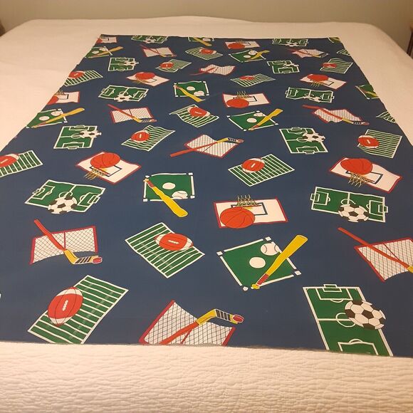 Vintage Whisper Mills Sports Graphic Curtains X3 Athletic Versatile - Picture 7 of 8